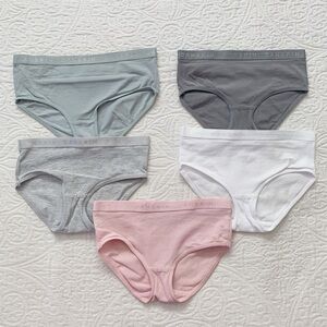 Danskin Girls' Hipster Brief Underwear’s (Set of 5, S / 6)